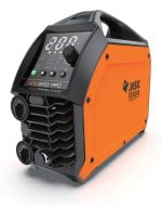 Saldatrice Jasic Italia ARC200 PFC arancione e nera con display digitale